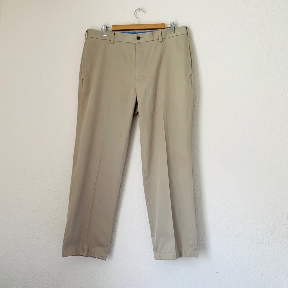 Brooks Brothers Chino Men 36x28 Khaki Clark Fit‎ Cotton Preppy Classic Business